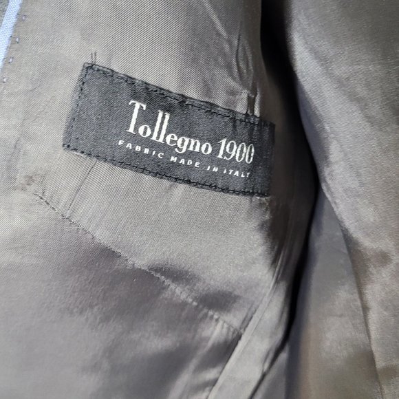 346 Brooks Brothers Gray Blazer One Button Shoulder Pads Faux Pockets Size 10 - Picture 3 of 7